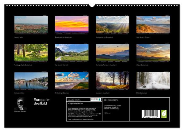 Produktbild: Europa im Breitbild (hochwertiger Premium Wandkalender 2027 DIN A2 quer), Kunstdruck in Hochglanz