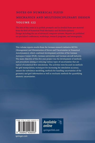 Produktbild: Management and Minimisation of Uncertainties and Errors in Numerical Aerodynamics