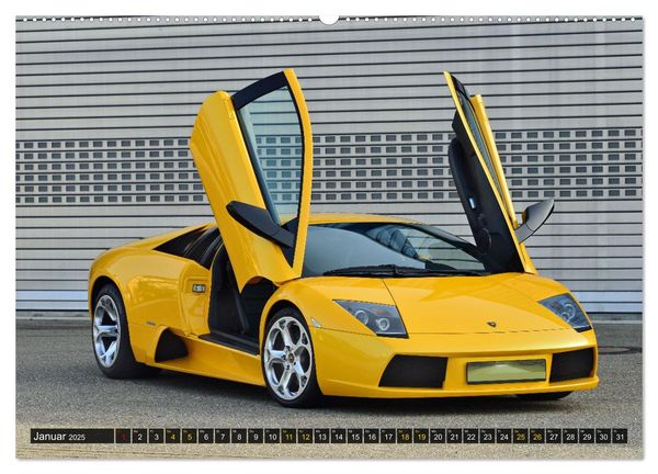 Produktbild: DER GELBE STIER - Lamborghini Murci&eacute;lago (hochwertiger Premium Wandkalender 2025 DIN A2 quer), Kunstdruck in Hochglanz