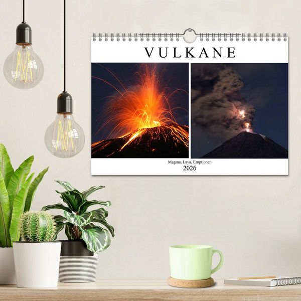 Produktbild: Vulkane - Magma, Lava, Eruptionen (Wandkalender 2026 DIN A4 quer), CALVENDO Monatskalender