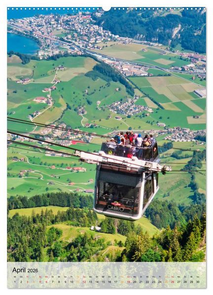 Produktbild: Nervenkitzel Seilbahn (Wandkalender 2026 DIN A2 hoch), CALVENDO Monatskalender