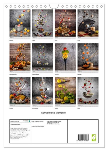 Produktbild: Schwerelose Momente (Wandkalender 2026 DIN A4 hoch), CALVENDO Monatskalender
