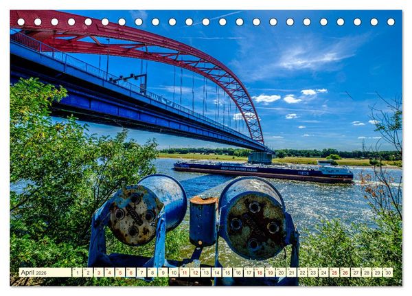 Produktbild: Duisburg - Br&uuml;cken &uuml;ber Br&uuml;cken (Tischkalender 2026 DIN A5 quer), CALVENDO Monatskalender