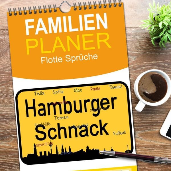 Produktbild: Familienplaner 2026 - Hamburger Schnack mit 5 Spalten (Wandkalender, 21 x 45 cm) CALVENDO