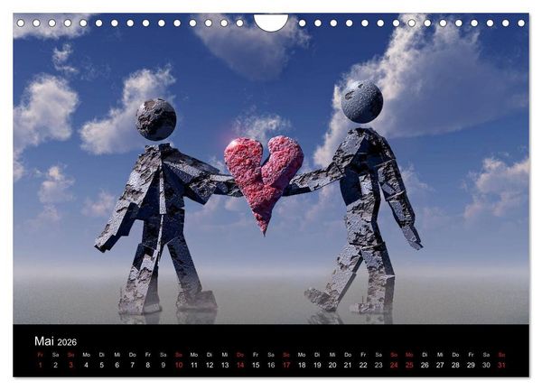Produktbild: Der Herz Kalender (Wandkalender 2026 DIN A4 quer), CALVENDO Monatskalender