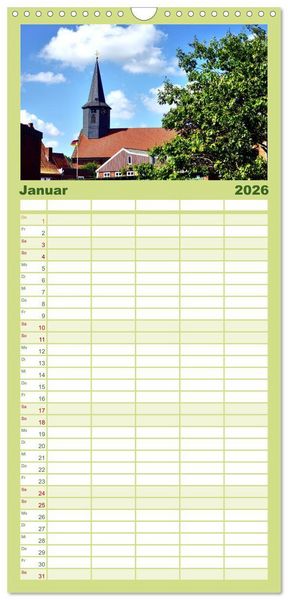 Produktbild: Familienplaner 2026 - Freiburg an der Elbe mit 5 Spalten (Wandkalender, 21 x 45 cm) CALVENDO
