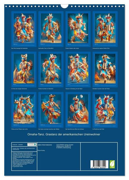 Produktbild: Omaha-Tanz. Grastanz der amerikanischen Ureinwohner (Wandkalender 2026 DIN A3 hoch), CALVENDO Monatskalender