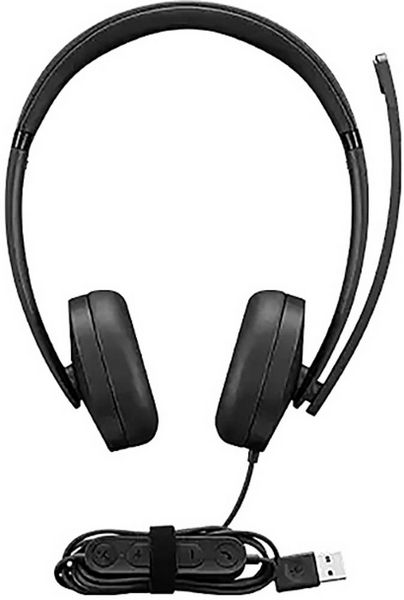 Produktbild: Lenovo 4XD1P83425 On Ear Headset Bluetooth&reg;, Kabellos, kabelgebunden Stereo Schwarz Lautst&auml;rkeregelung