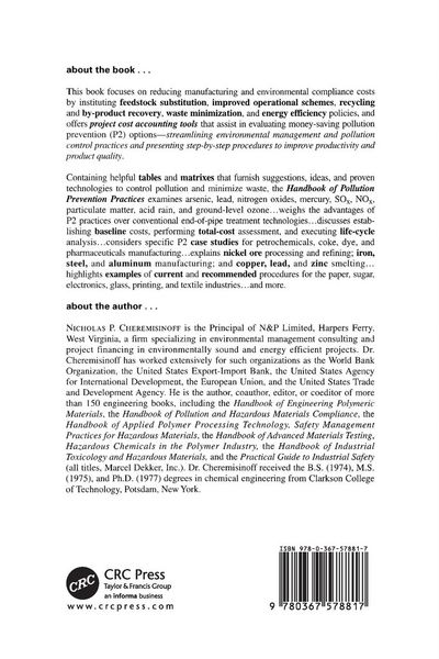 Produktbild: Handbook of Pollution Prevention Practices