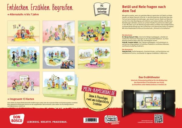 Produktbild: Bet&uuml;l und Nele erleben eine Beerdigung und fragen nach dem Tod. Kamishibai Bildkartenset