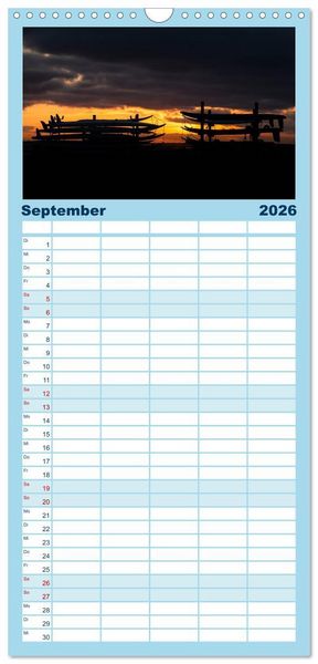 Produktbild: Familienplaner 2026 - Noch mehr F&ouml;hrweh - Insel F&ouml;hr mit 5 Spalten (Wandkalender, 21 x 45 cm) CALVENDO