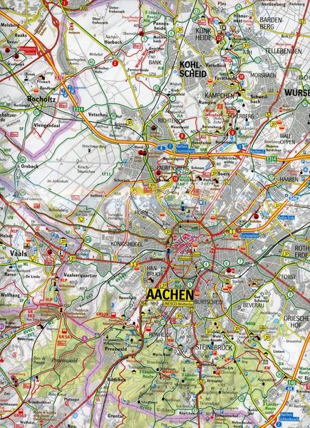 Produktbild: Euregio Aachen, Liege, Maastricht Wander- und Freizeitkarte