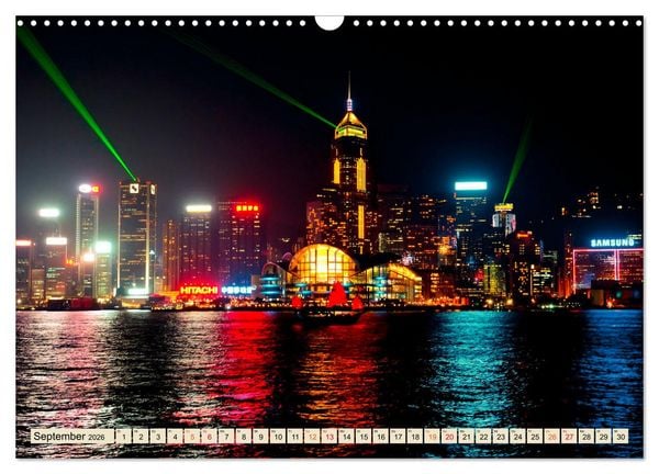 Produktbild: Metropolen - Nacht Skylines (Wandkalender 2026 DIN A3 quer), CALVENDO Monatskalender