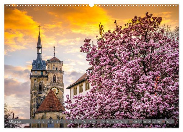 Produktbild: Historisches Stuttgart 2026 (Wandkalender 2026 DIN A2 quer), CALVENDO Monatskalender
