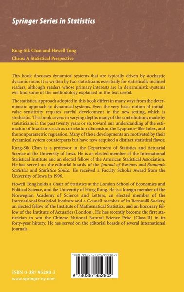 Produktbild: Chaos: A Statistical Perspective