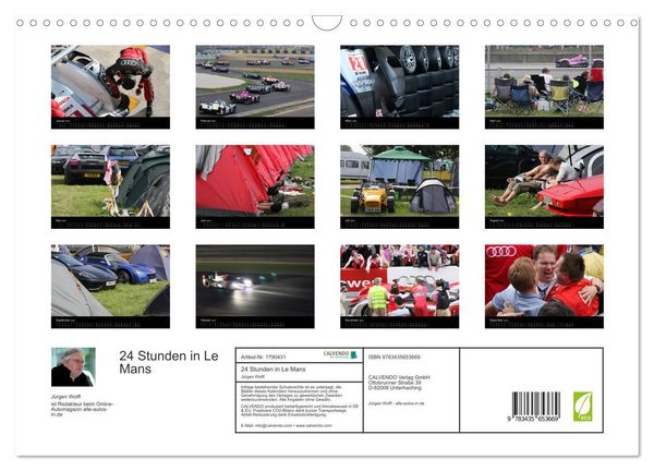 Produktbild: 24 Stunden in Le Mans (Wandkalender 2025 DIN A3 quer), CALVENDO Monatskalender