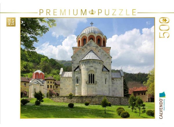 CALVENDO Puzzle Kloster Studenica | 500 Teile Lege-Größe 48 × 36 cm Foto-Puzzle für Erwachsene