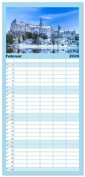 Produktbild: Familienplaner 2026 - Sigmaringen - h&uuml;bsche Kleinstadt an der Donau mit 5 Spalten (Wandkalender, 21 x 45 cm) CALVENDO