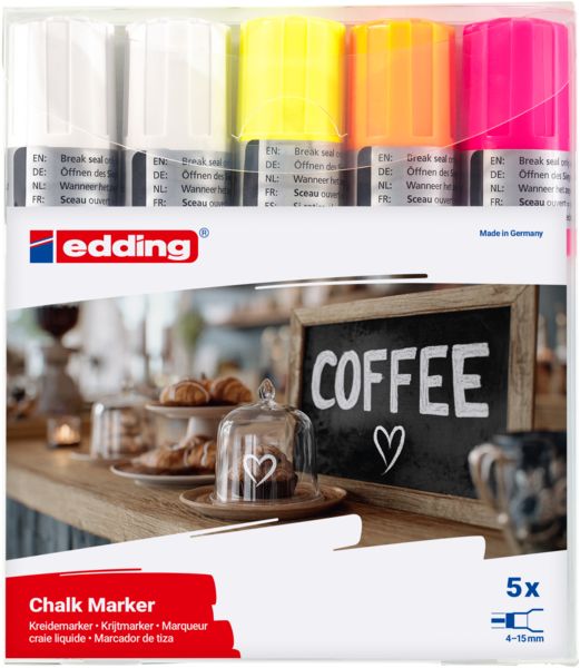 Produktbild: edding Kreidemarker 4090 5er Set