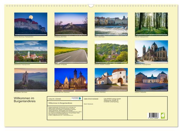 Produktbild: Willkommen im Burgenlandkreis (Wandkalender 2026 DIN A2 quer), CALVENDO Monatskalender