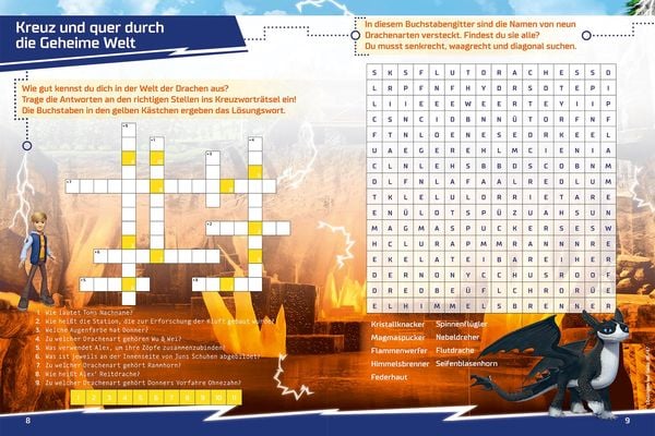 Produktbild: Dragons: Die 9 Welten: R&auml;tseln und Stickern f&uuml;r Drachenreiter
