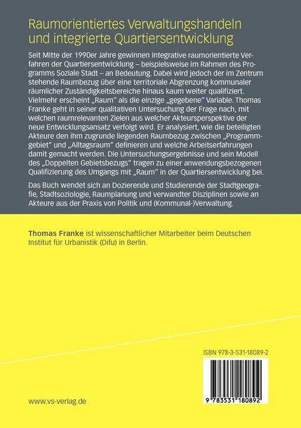 Produktbild: Raumorientiertes Verwaltungshandeln und integrierte Quartiersentwicklung