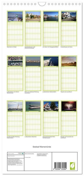 Produktbild: Familienplaner 2027 - Seebad Warnem&uuml;nde mit 5 Spalten (Wandkalender, 21 x 45 cm) CALVENDO