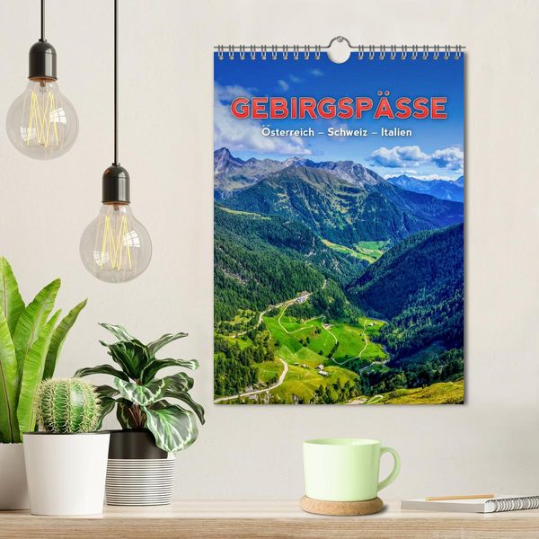 Produktbild: GEBIRGSP&Auml;SSE &Ouml;sterreich - Schweiz - Italien (Wandkalender 2026 DIN A4 hoch), CALVENDO Monatskalender