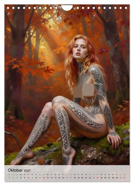 Produktbild: Tattoo Engel (Wandkalender 2027 DIN A4 hoch), CALVENDO Monatskalender