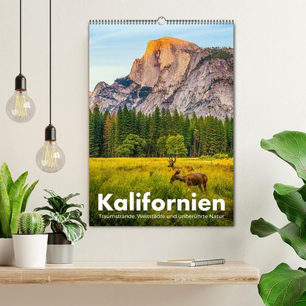 Produktbild: Kalifornien - Traumstr&auml;nde, Weltst&auml;dte und unber&uuml;hrte Natur (Wandkalender 2026 DIN A2 hoch), CALVENDO Monatskalender