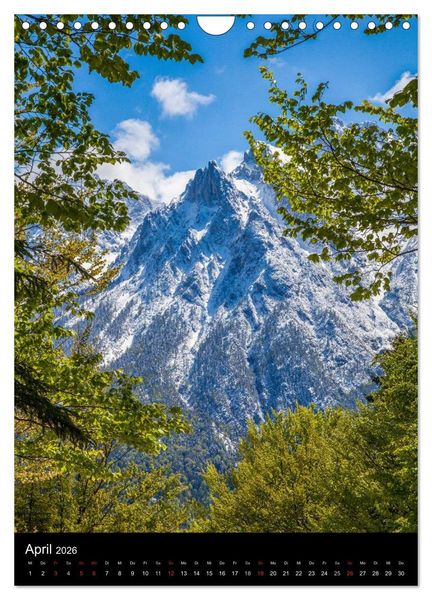 Produktbild: Bergblicke - Mittenwald (Wandkalender 2026 DIN A4 hoch), CALVENDO Monatskalender