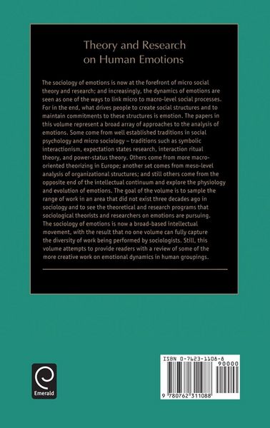 Produktbild: Theory and Research on Human Emotions
