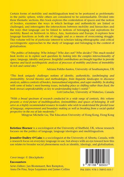 Produktbild: Multilingualism, (Im)mobilities and Spaces of Belonging
