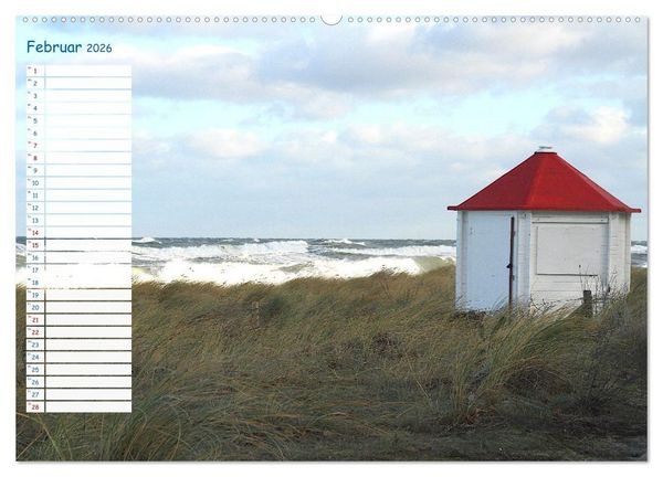 Produktbild: K&uuml;hlungsborn Geburtstagsplaner (hochwertiger Premium Wandkalender 2026 DIN A2 quer), Kunstdruck in Hochglanz