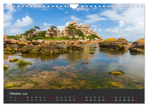Produktbild: C&ocirc;te de Granit Rose - Ein K&uuml;stenbereich in der Bretagne (Wandkalender 2026 DIN A4 quer), CALVENDO Monatskalender