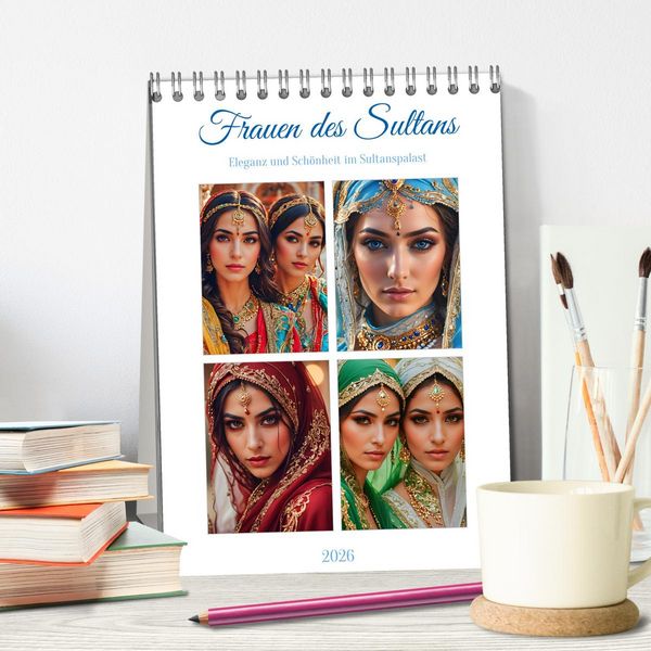 Produktbild: Frauen des Sultans (Tischkalender 2026 DIN A5 hoch), CALVENDO Monatskalender