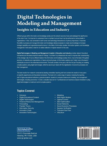 Produktbild: Digital Technologies in Modeling and Management