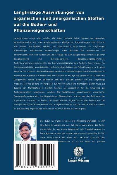 Produktbild: Langfristige Auswirkungen von organischen und anorganischen Stoffen auf die Boden- und Pflanzeneigenschaften