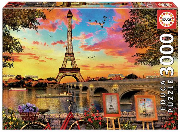 Puzzle Educa Sonnenuntergang Paris 3000 Teile