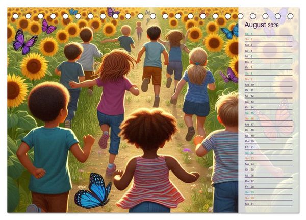 Produktbild: KINDERLAND (Tischkalender 2026 DIN A5 quer), CALVENDO Monatskalender
