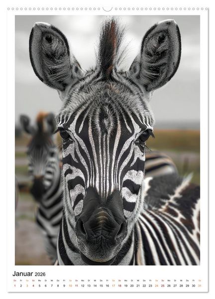 Produktbild: Afrikas Tierwelt - imposante K&ouml;pfe (hochwertiger Premium Wandkalender 2026 DIN A2 hoch), Kunstdruck in Hochglanz