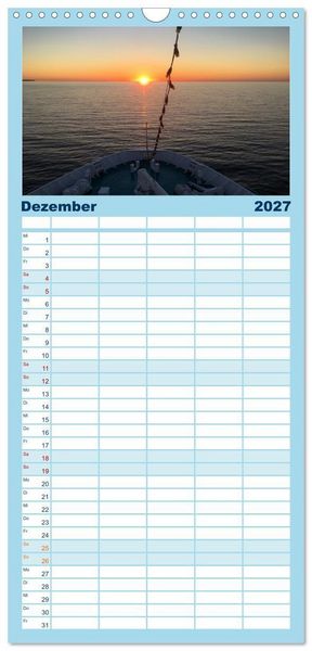 Produktbild: Familienplaner 2027 - Kreuzfahrtpiraten mit 5 Spalten (Wandkalender, 21 x 45 cm) CALVENDO