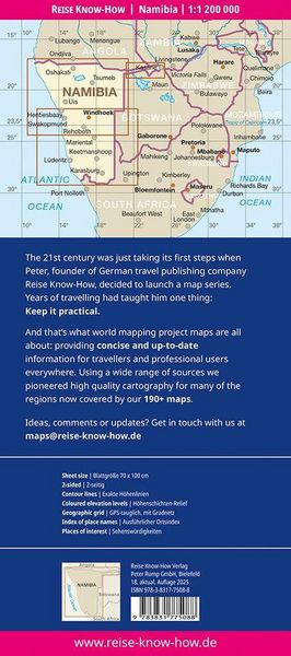 Produktbild: Reise Know-How Landkarte Namibia (1:1.200.000)