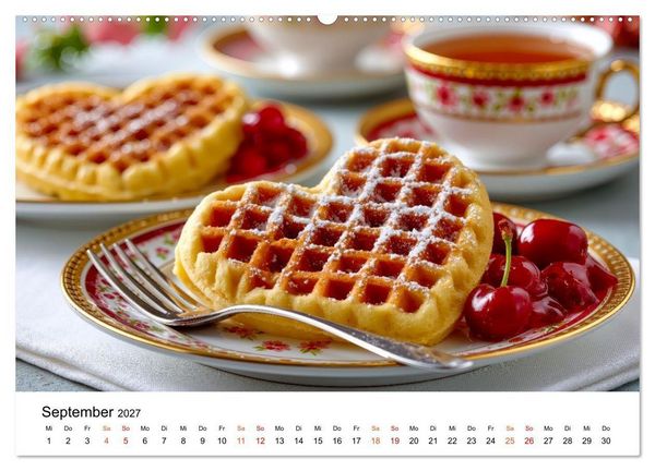 Produktbild: Lieblingskuchen - S&uuml;&szlig;e Augenblicke (hochwertiger Premium Wandkalender 2027 DIN A2 quer), Kunstdruck in Hochglanz