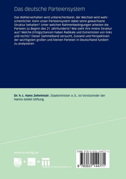 Produktbild: Das deutsche Parteiensystem