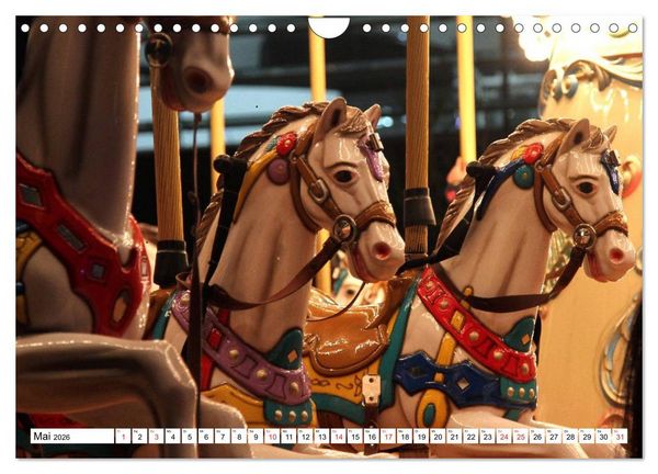 Produktbild: NOSTALGIE KARUSSELLPFERDE (Wandkalender 2026 DIN A4 quer), CALVENDO Monatskalender