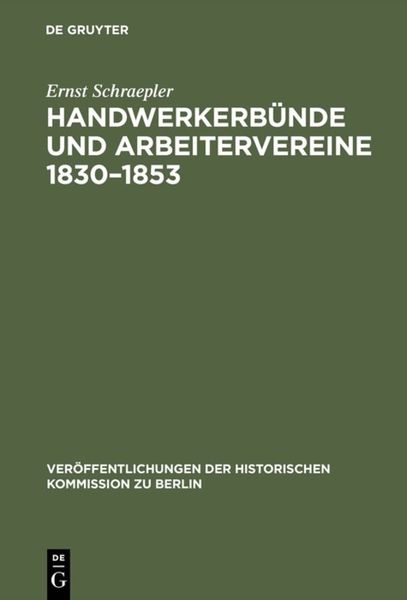 Produktbild: Handwerkerb&uuml;nde und Arbeitervereine 1830&ndash;1853