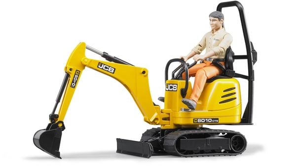 Bruder Profi-Serie bworld JCB Mikrobagger 8010 CTS und Bauarbeiter