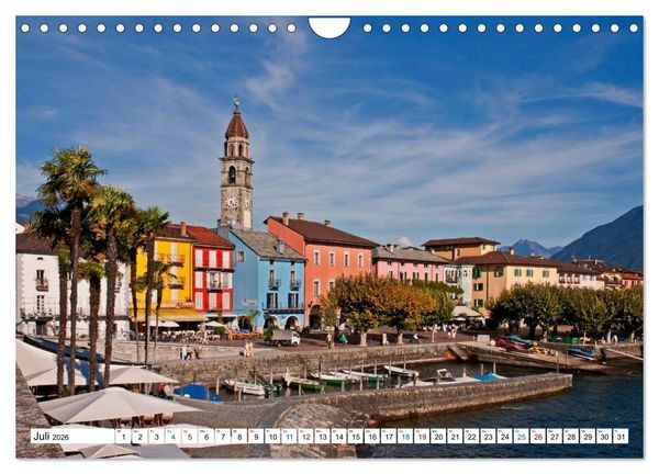 Produktbild: Tessin, Impressionen aus der Italienischen Schweiz (Wandkalender 2026 DIN A4 quer), CALVENDO Monatskalender
