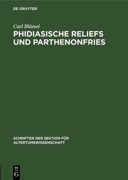 Produktbild: Phidiasische Reliefs und Parthenonfries